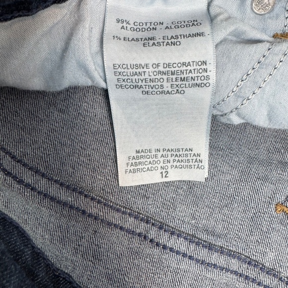 Denizen from Levi's Modern Straight Crop Jean, Dark Blue, Women's Size 12 - Picture 9 of 9